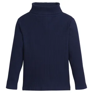 Ribbed Turtleneck - Navy