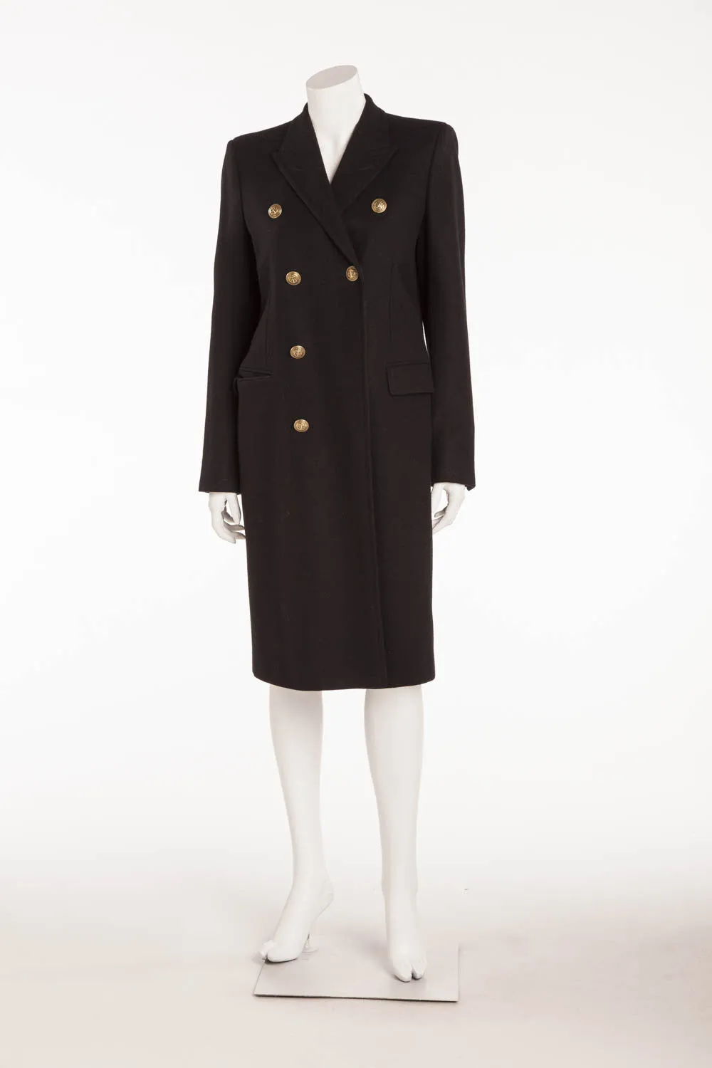 Saint Laurent - Navy Wool Trench Coat - FR 40