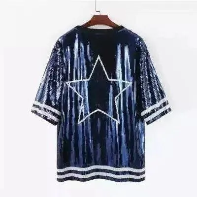 Sassy Cowboy Football Sequin Women Jersey Dress