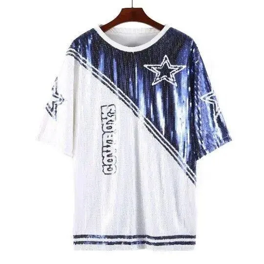 Sassy Cowboy Football Sequin Women Jersey Dress