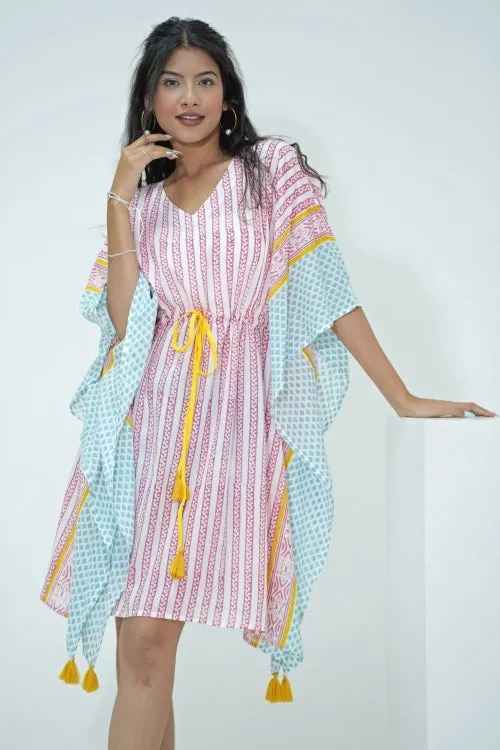 Sweet Bust Hand Block Printed Kaftan