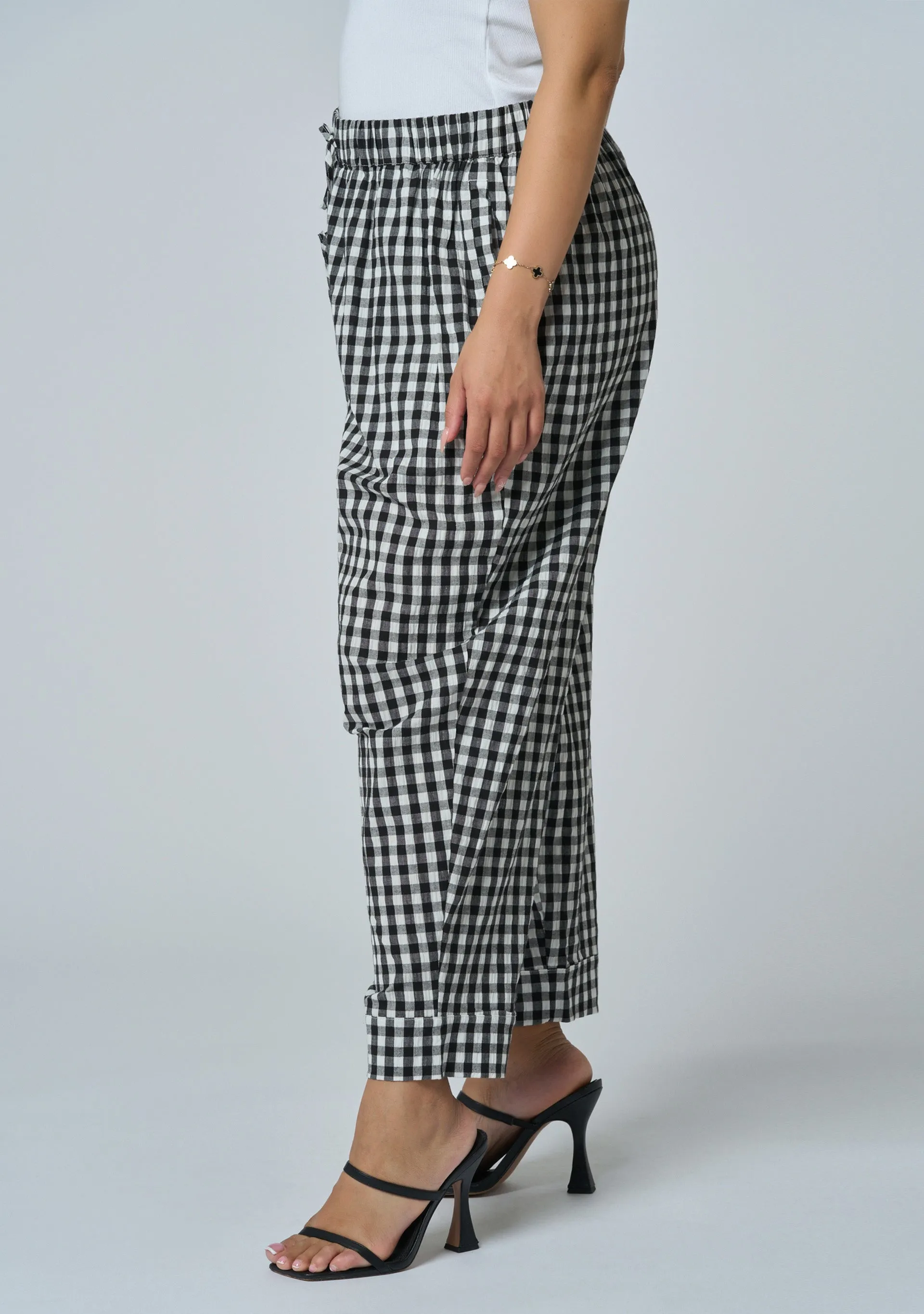 Tara Gingham Jogger Pant