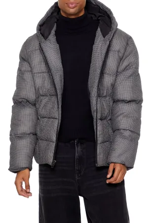 Textured Hooded Puffer Jacket