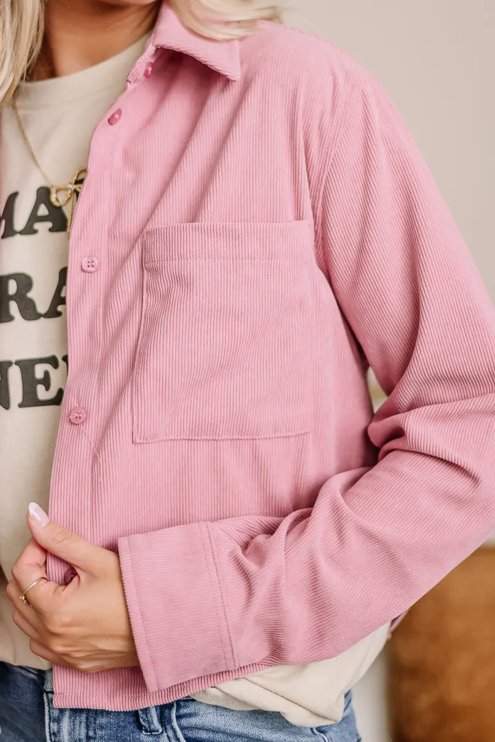 The High Road Ribbed Shacket | Pink