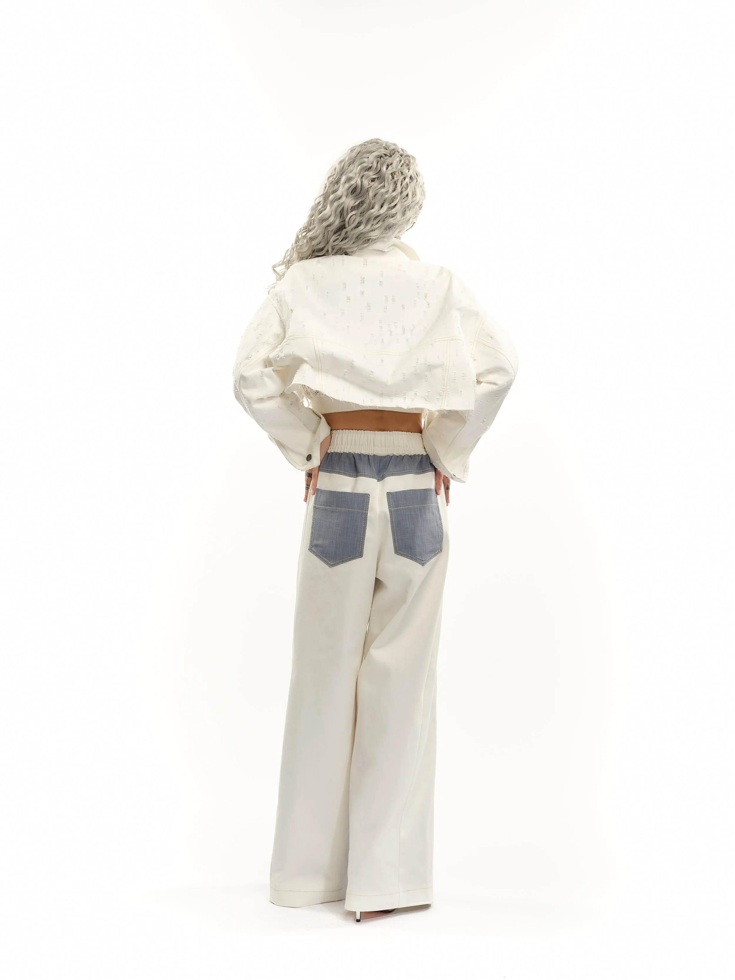 Two-Tone Panel Pants