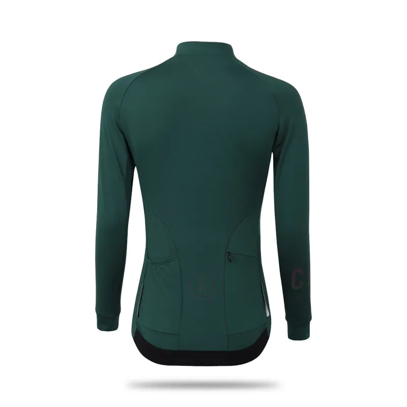 Women's Forest Green LS Thermal Jersey